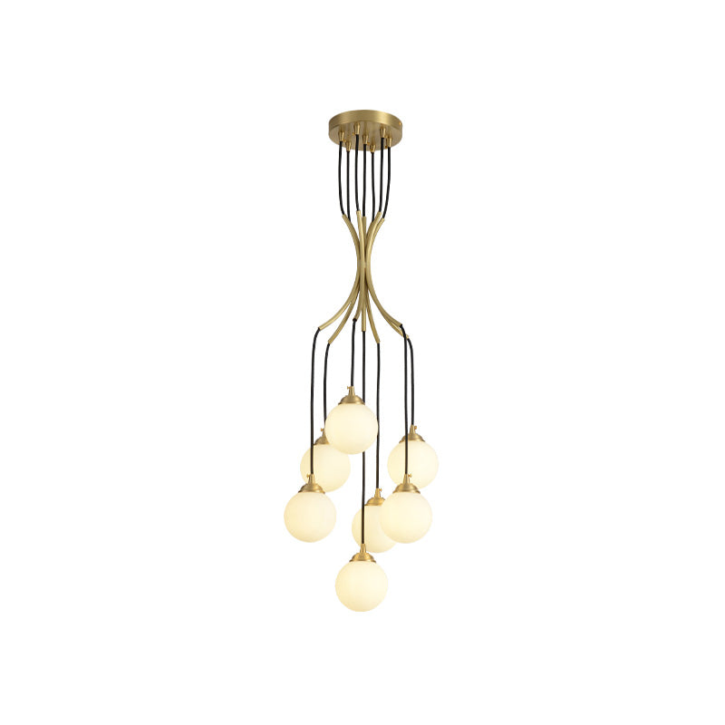 Zoruvyi Chandelier en Verre Boule Moderne Minimaliste - Neutralighting