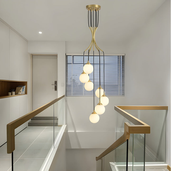 Zoruvyi Chandelier en Verre Boule Moderne Minimaliste - Neutralighting