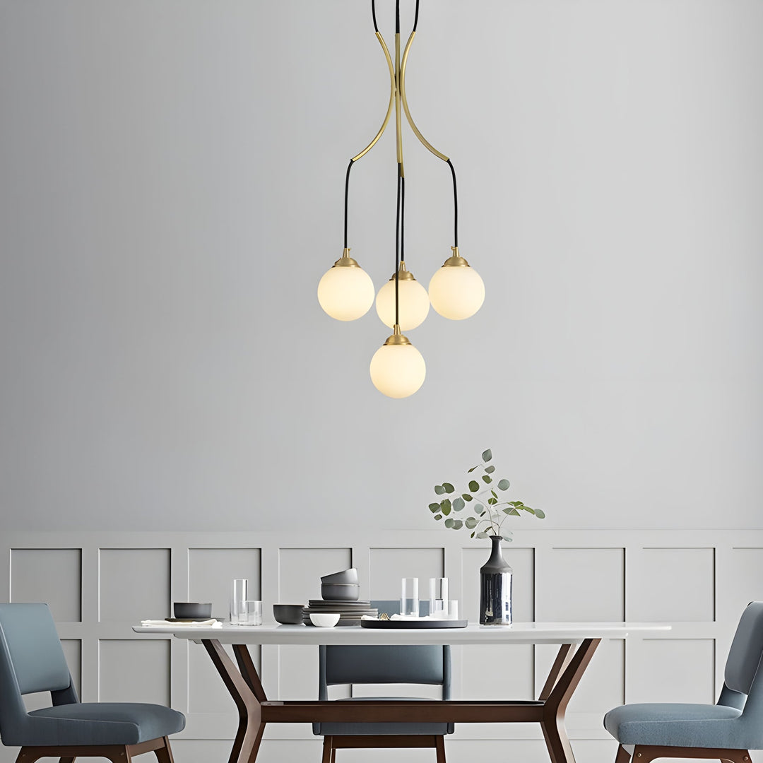 Zoruvyi Chandelier en Verre Boule Moderne Minimaliste - Neutralighting