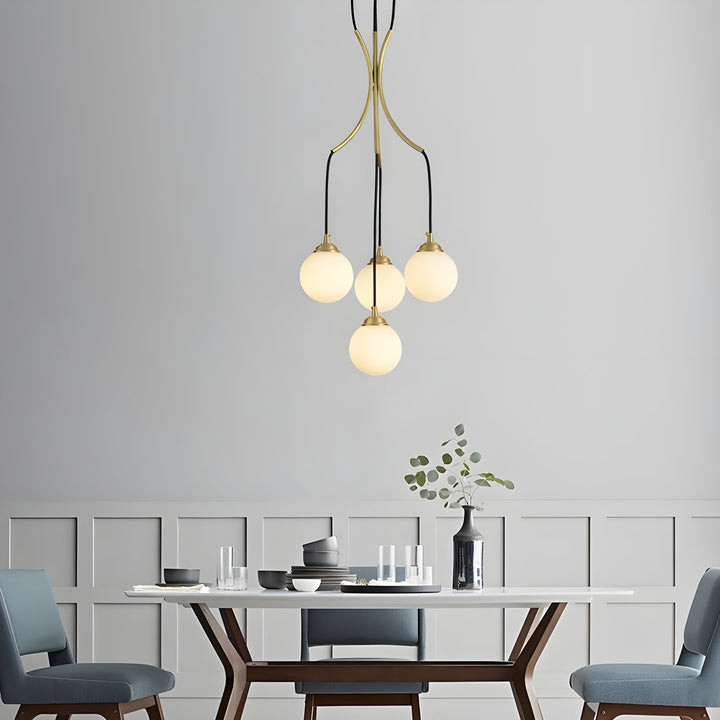 Zoruvyi Chandelier en Verre Boule Moderne Minimaliste - Neutralighting