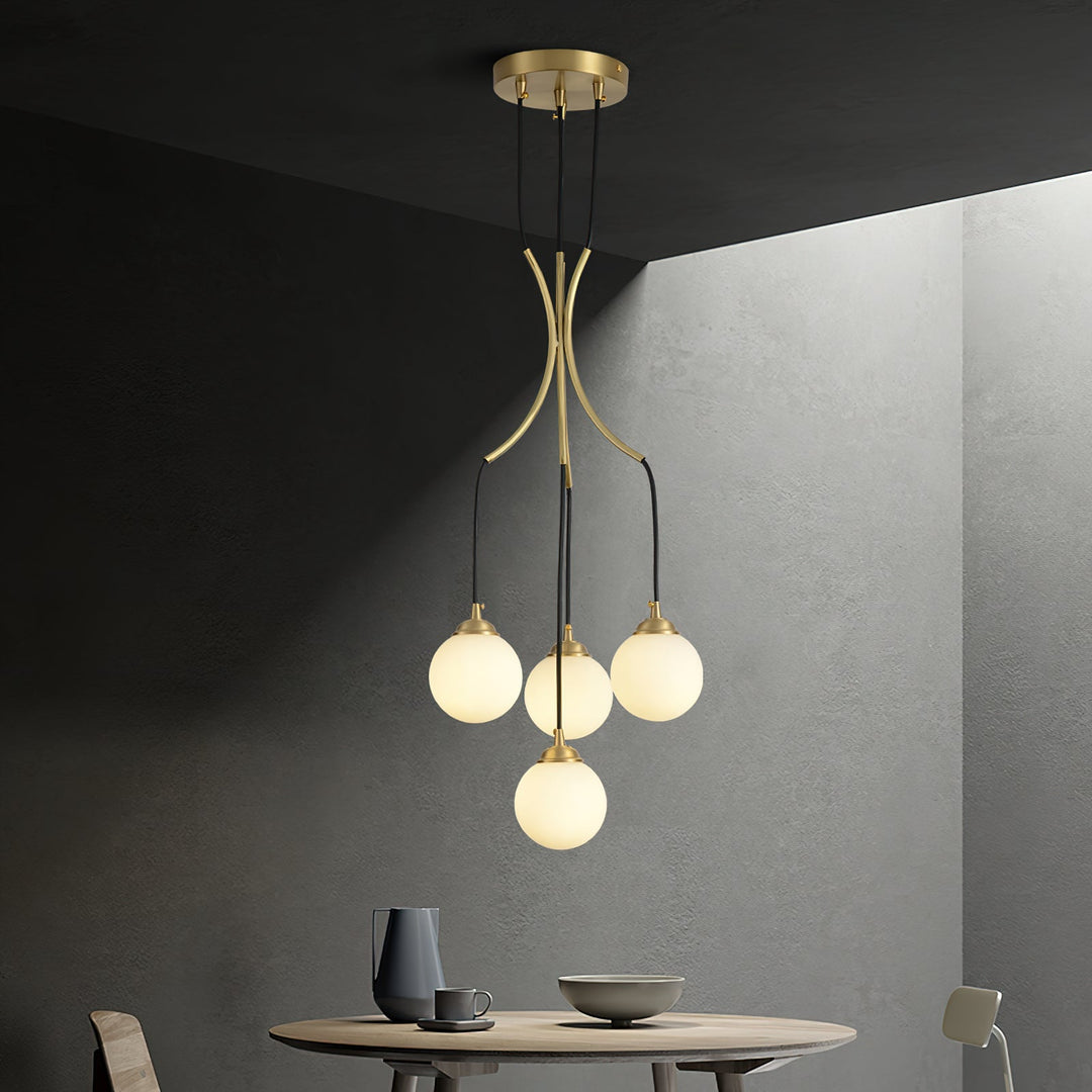 Zoruvyi Chandelier en Verre Boule Moderne Minimaliste - Neutralighting