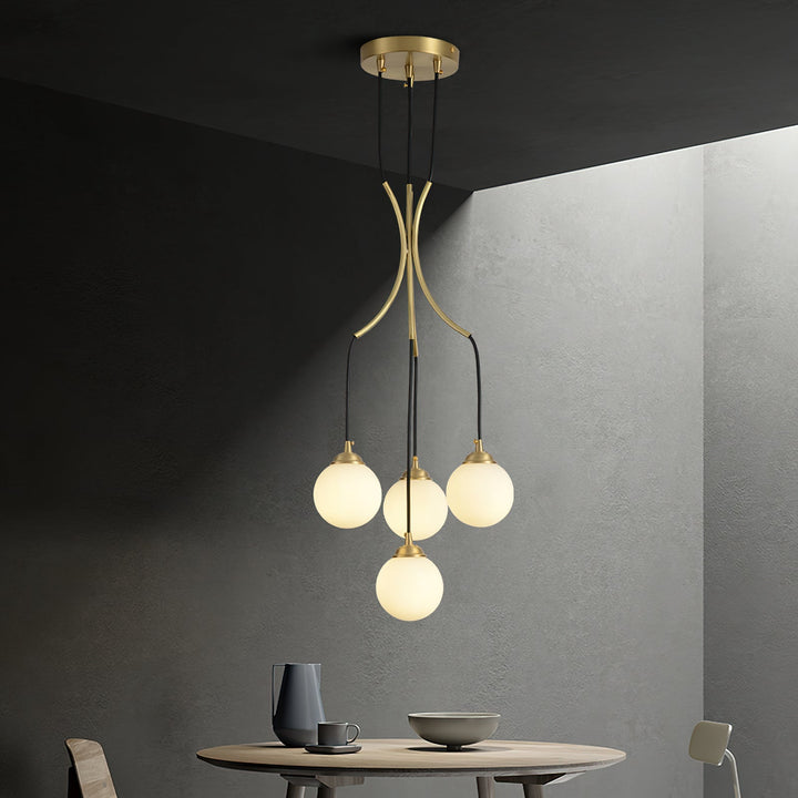Zoruvyi Chandelier en Verre Boule Moderne Minimaliste - Neutralighting