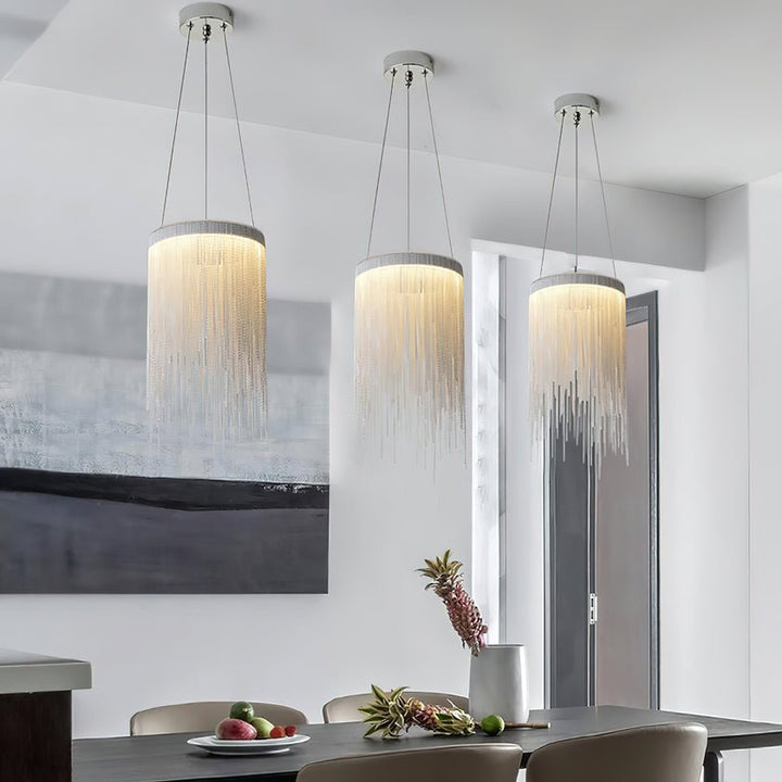 Arsoliel Suspension en Chaîne à Franges de Luxe Postmoderne - Neutralighting
