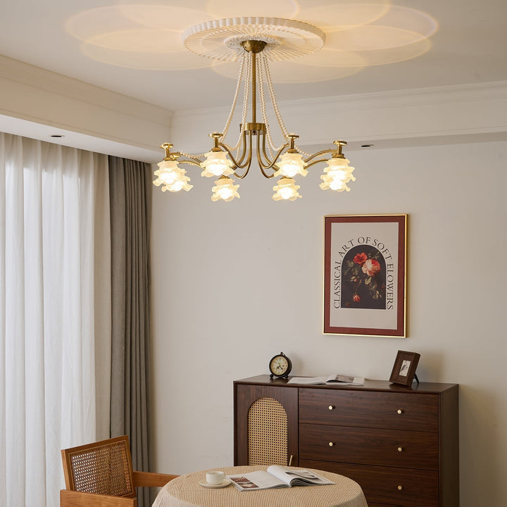 Cotalisra Chandelier Premium Élégance Verre Rose - Neutralighting