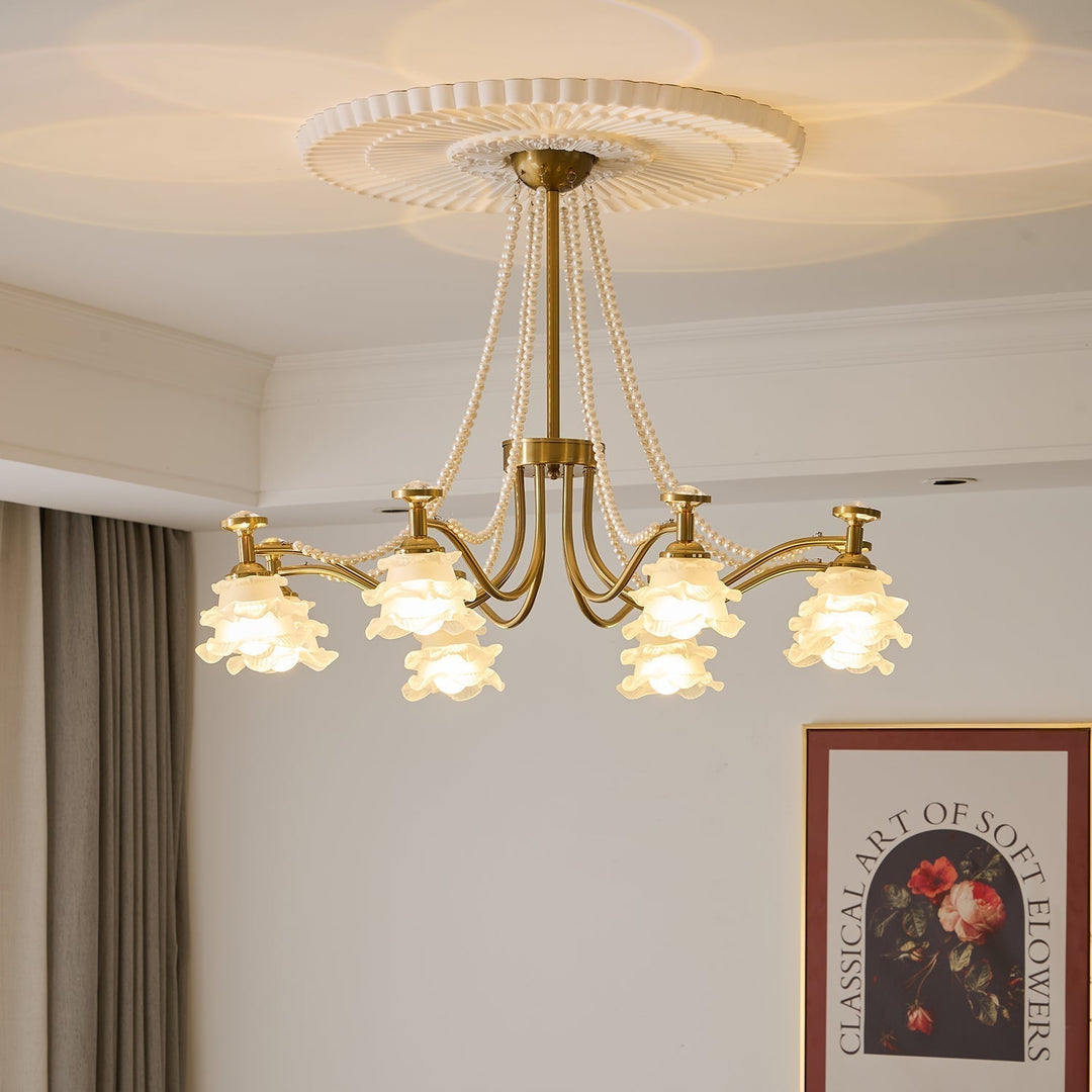 Cotalisra Chandelier Premium Élégance Verre Rose - Neutralighting