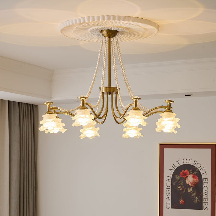 Cotalisra Chandelier Premium Élégance Verre Rose - Neutralighting