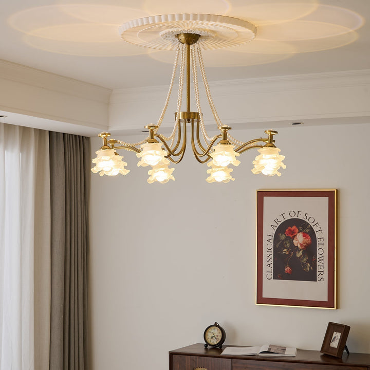 Cotalisra Chandelier Premium Élégance Verre Rose - Neutralighting