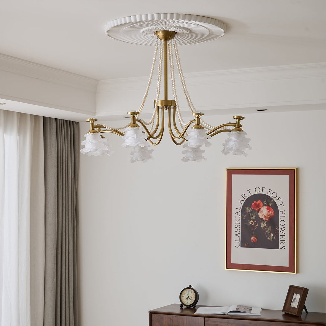 Cotalisra Chandelier Premium Élégance Verre Rose - Neutralighting