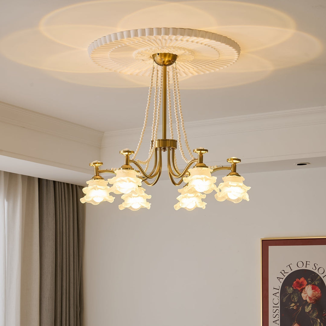 Cotalisra Chandelier Premium Élégance Verre Rose - Neutralighting