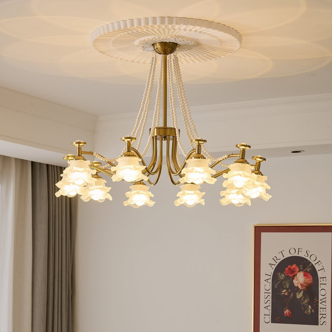Cotalisra Chandelier Premium Élégance Verre Rose - Neutralighting