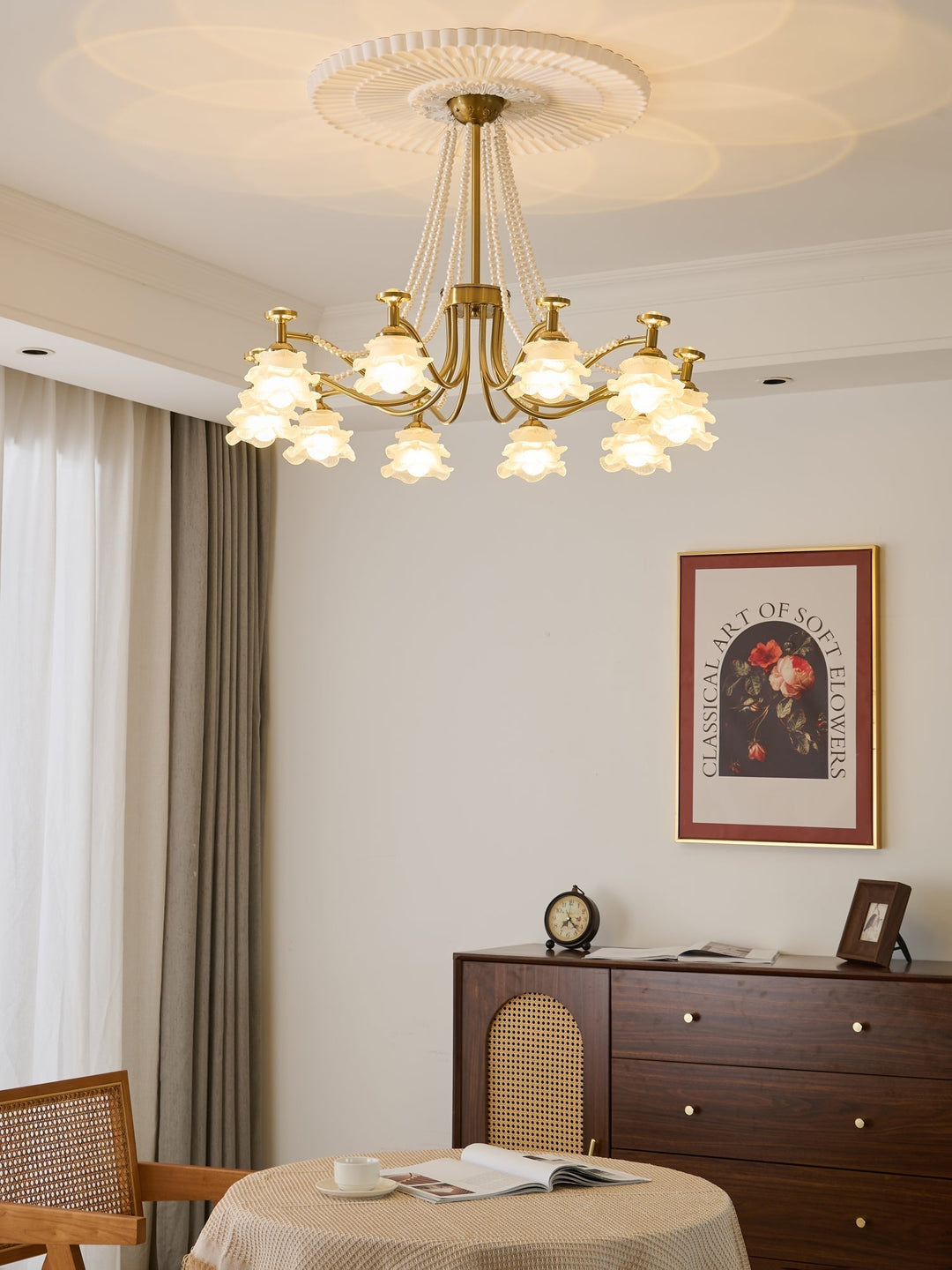 Cotalisra Chandelier Premium Élégance Verre Rose - Neutralighting