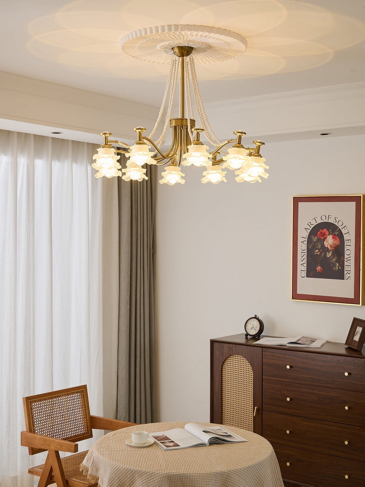 Cotalisra Chandelier Premium Élégance Verre Rose - Neutralighting