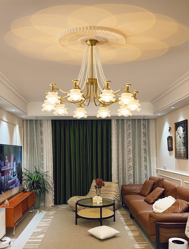 Cotalisra Chandelier Premium Élégance Verre Rose - Neutralighting