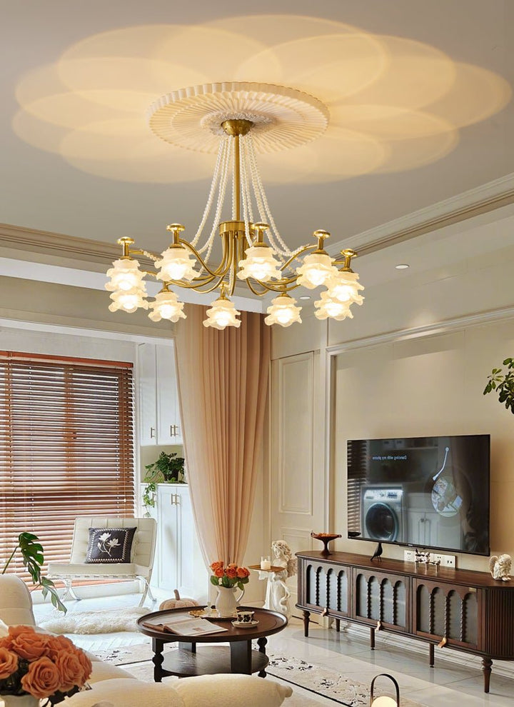Cotalisra Chandelier Premium Élégance Verre Rose - Neutralighting