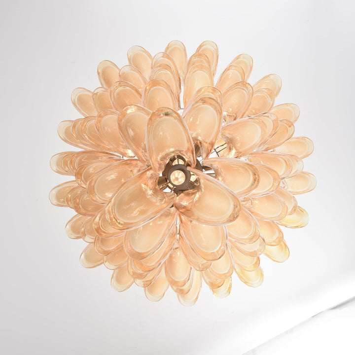 Aurora Chandelier en Verre Ambre Luxe - Neutralighting