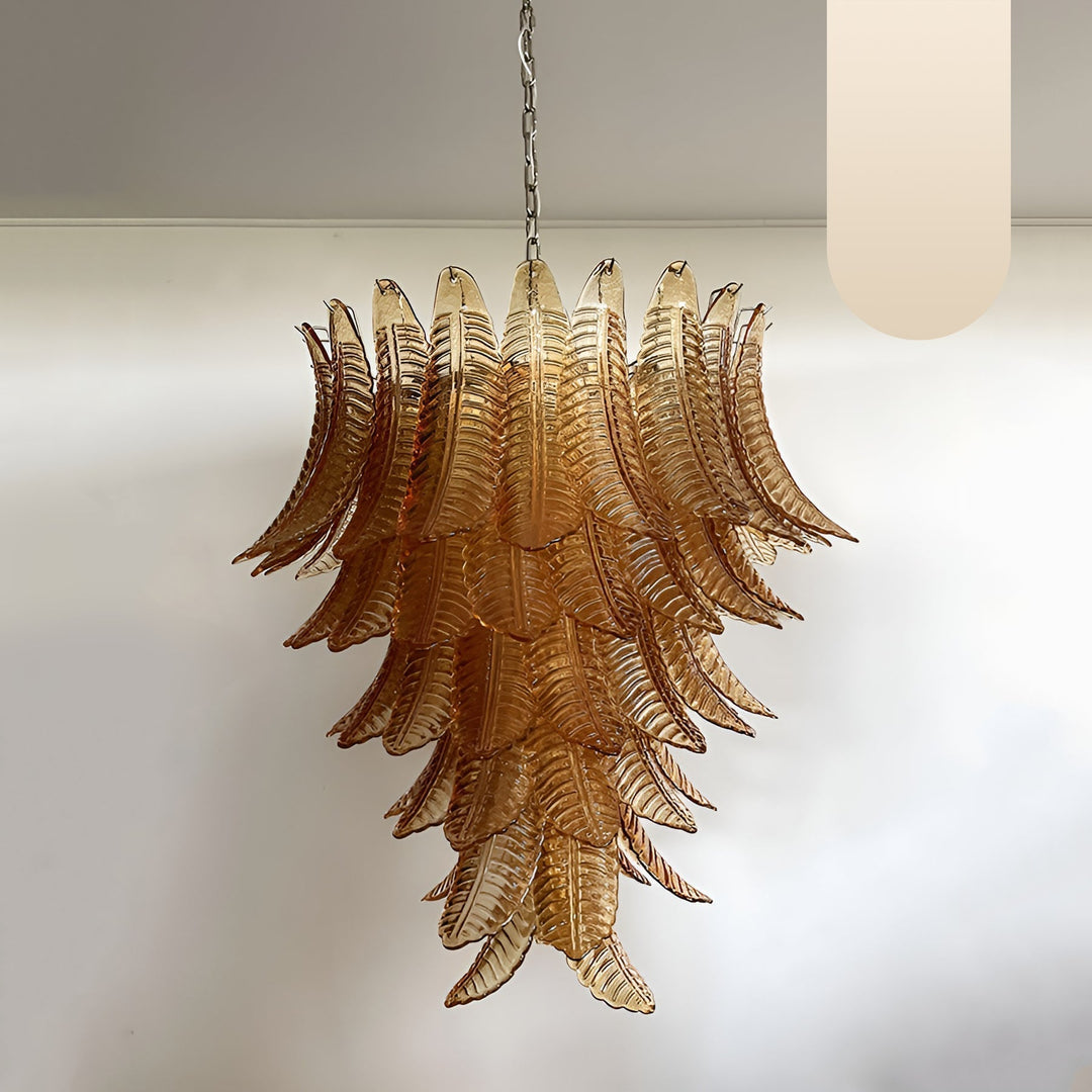 Aurora Chandelier en Verre de Murano Ambre - Neutralighting