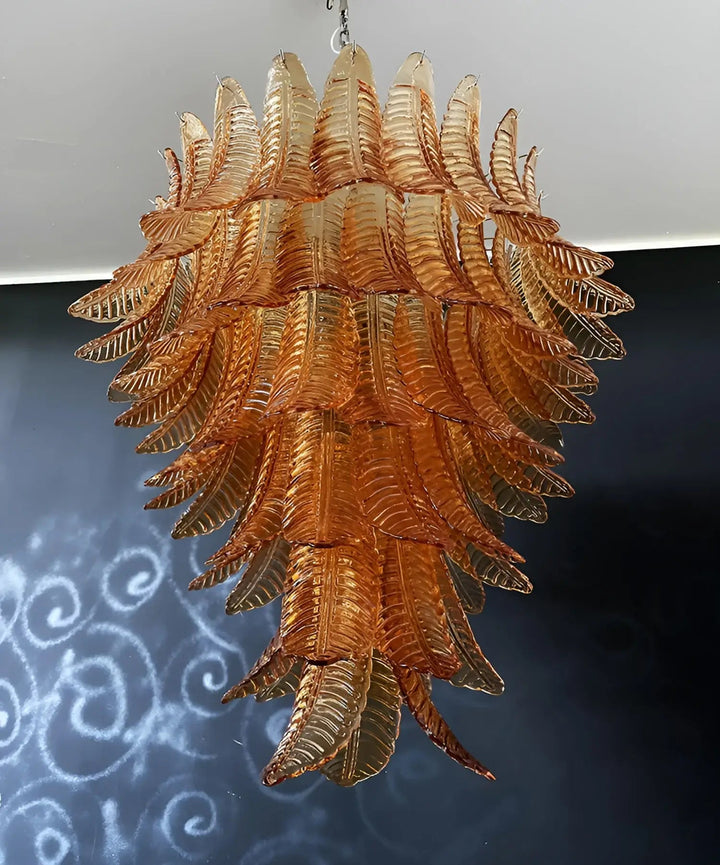 Aurora Chandelier en Verre de Murano Ambre - Neutralighting