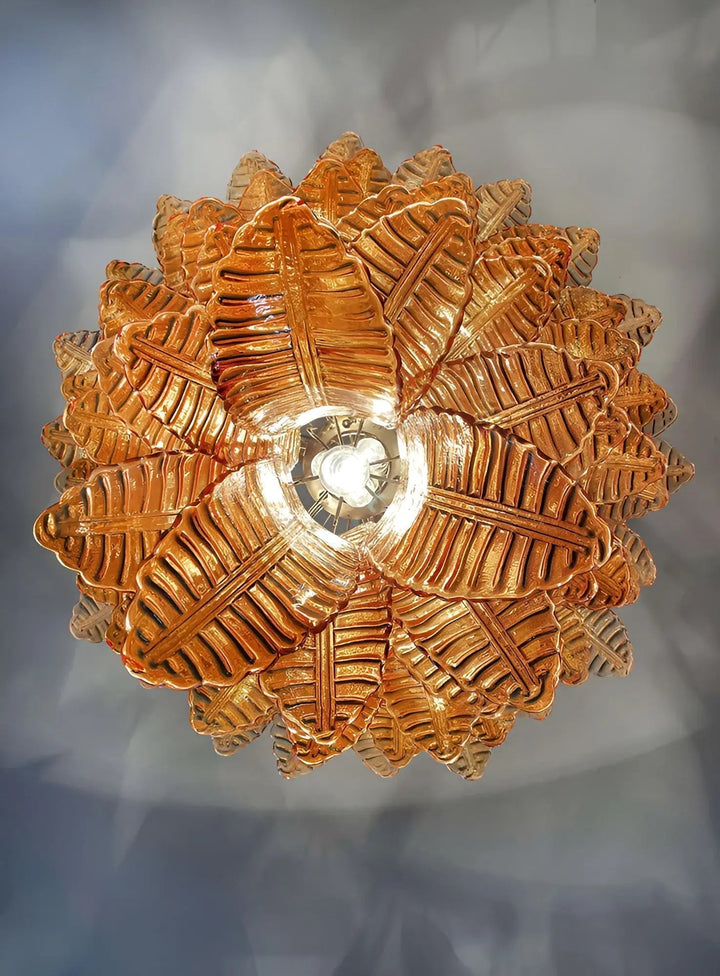 Aurora Chandelier en Verre de Murano Ambre - Neutralighting