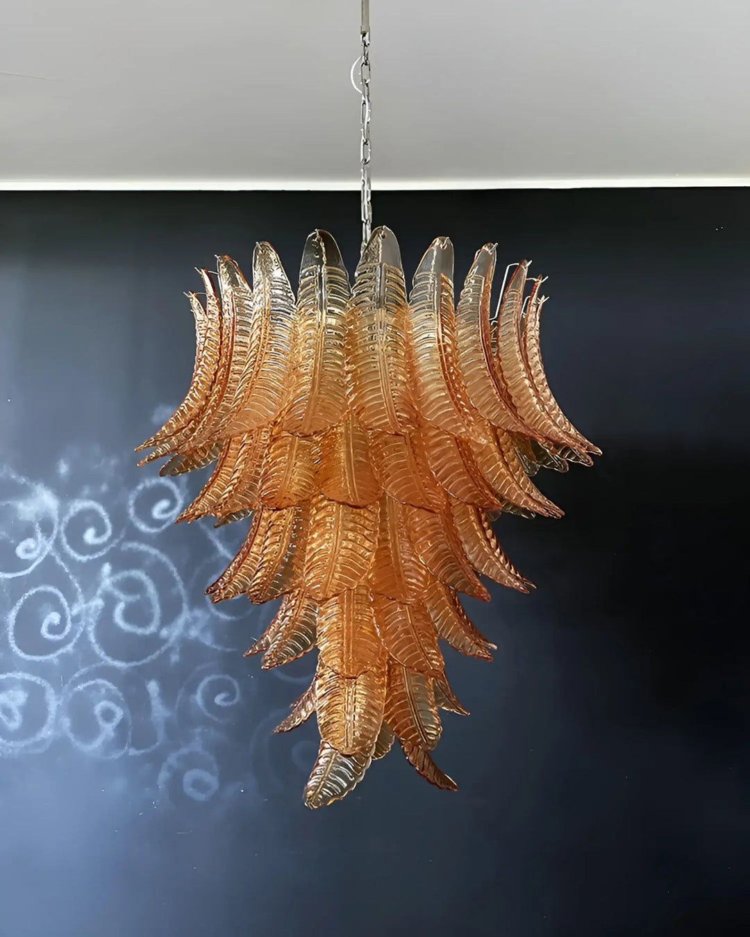 Aurora Chandelier en Verre de Murano Ambre - Neutralighting