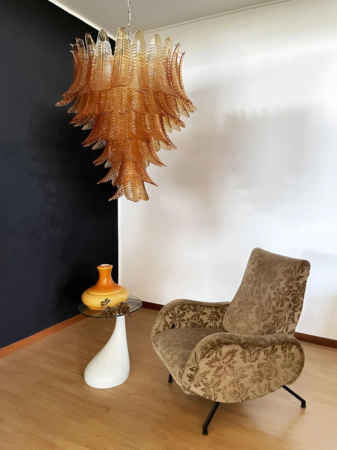 Aurora Chandelier en Verre de Murano Ambre - Neutralighting