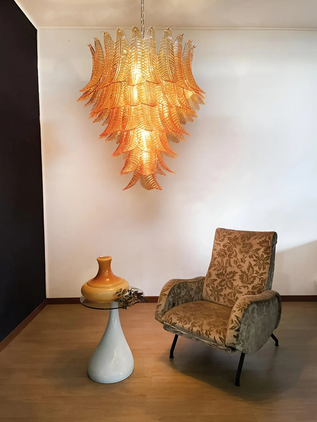 Aurora Chandelier en Verre de Murano Ambre - Neutralighting