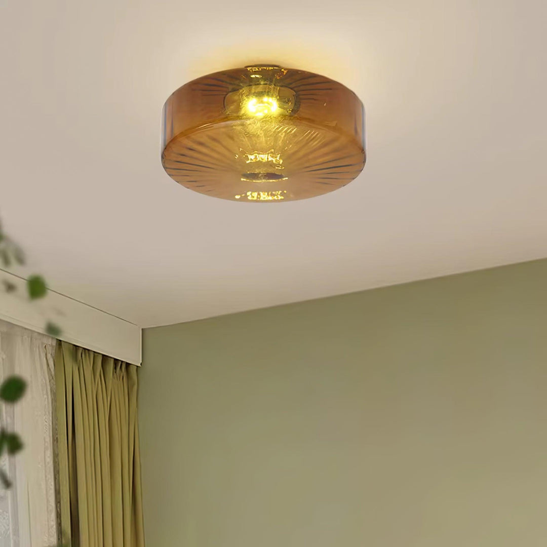 June Plafonnier Ambre Verre - Neutralighting