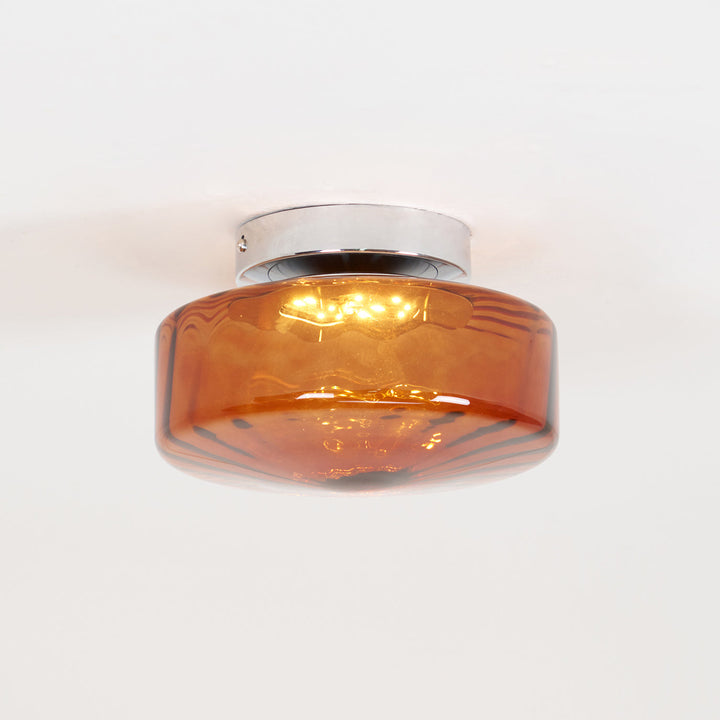 June Plafonnier Ambre Verre - Neutralighting