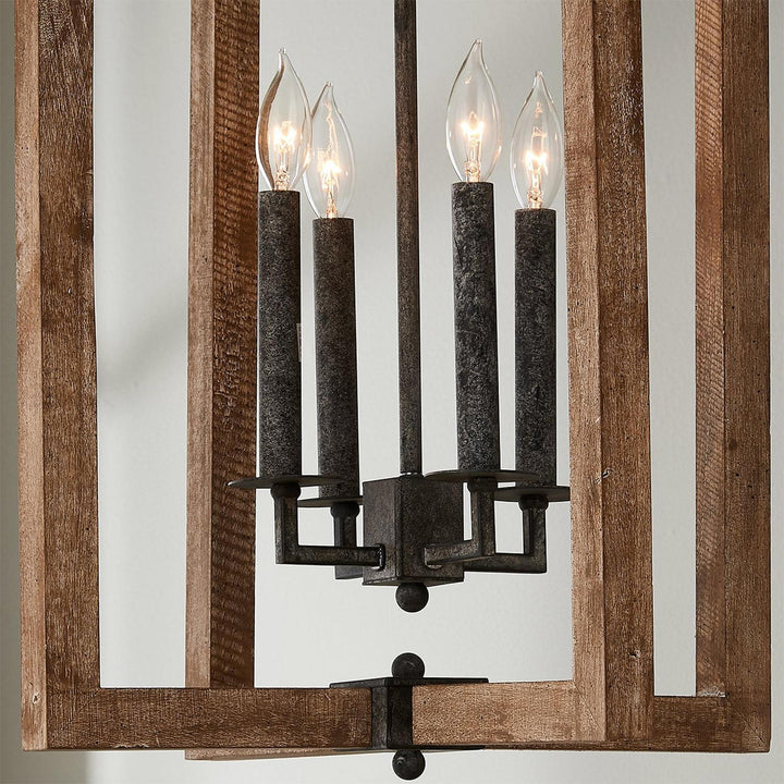 Eirikuvyi Suspension en Métal et Bois Lanterne Créativité Vintage - Neutralighting