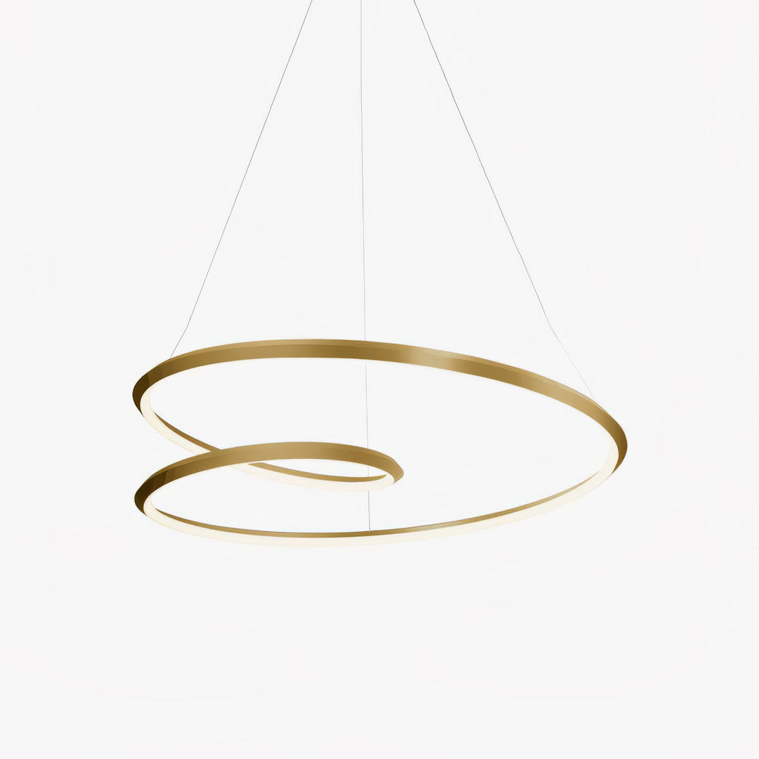 Lustra Chandelier en Aluminium Doré et Verre Opale - Neutralighting