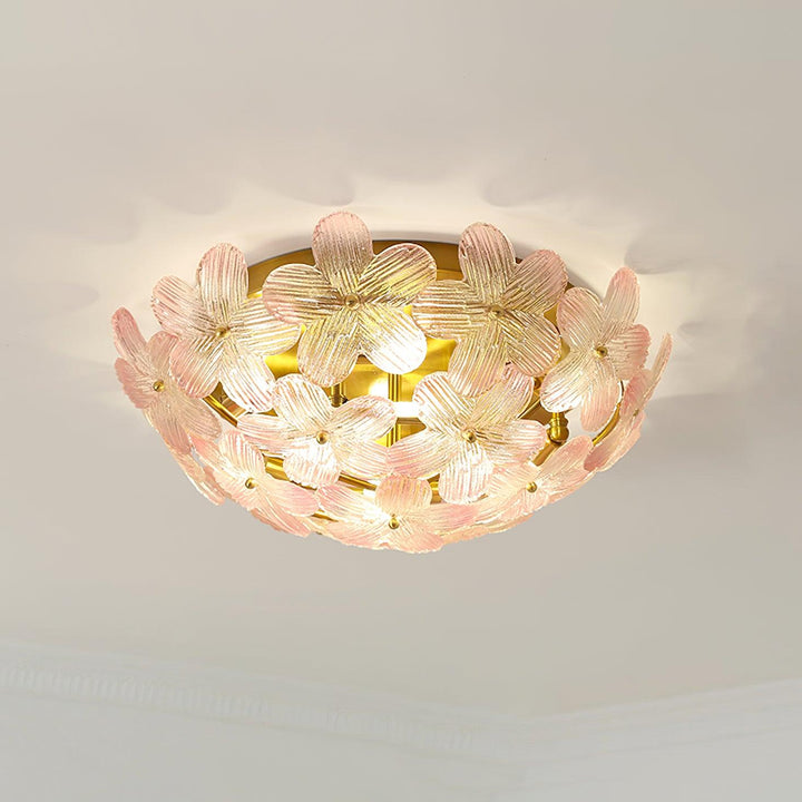Anan Plafonnier Verre Pétale Couronne Romantique - Neutralighting