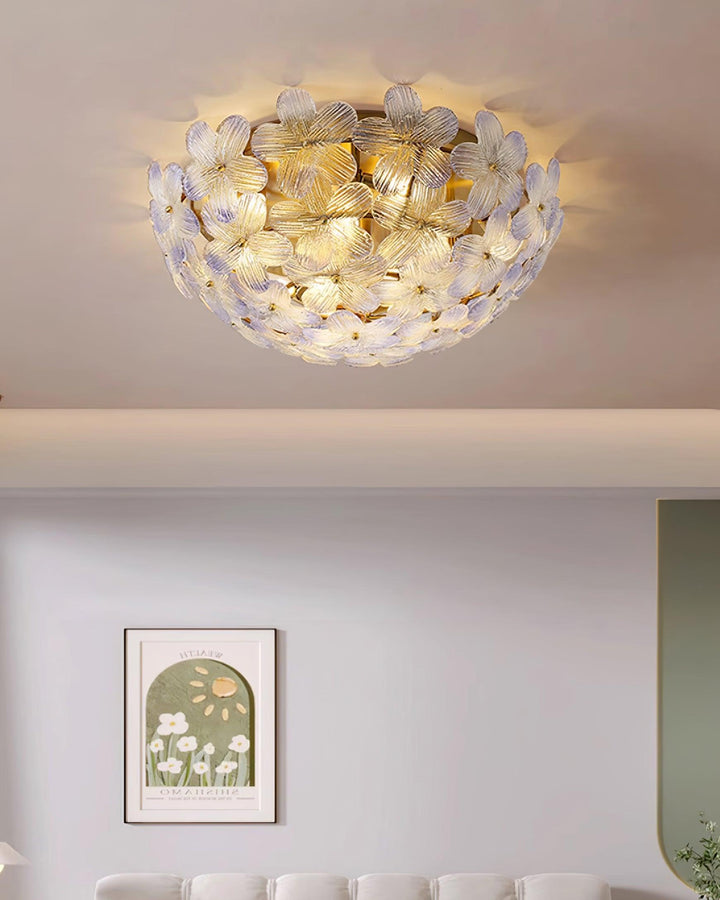 Anan Plafonnier Verre Pétale Couronne Romantique - Neutralighting