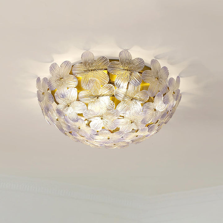 Anan Plafonnier Verre Pétale Couronne Romantique - Neutralighting