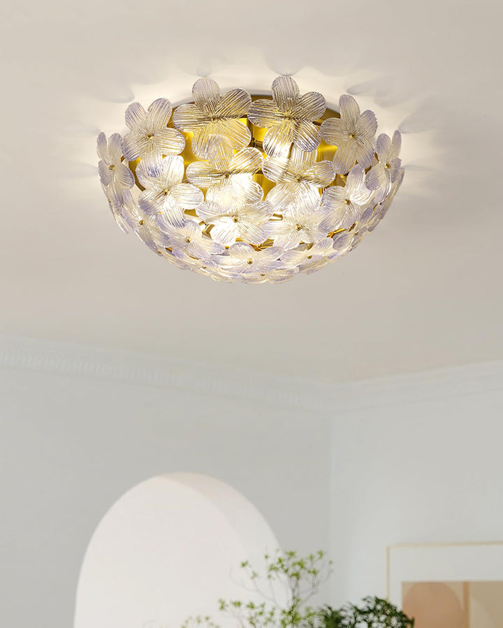 Anan Plafonnier Verre Pétale Couronne Romantique - Neutralighting