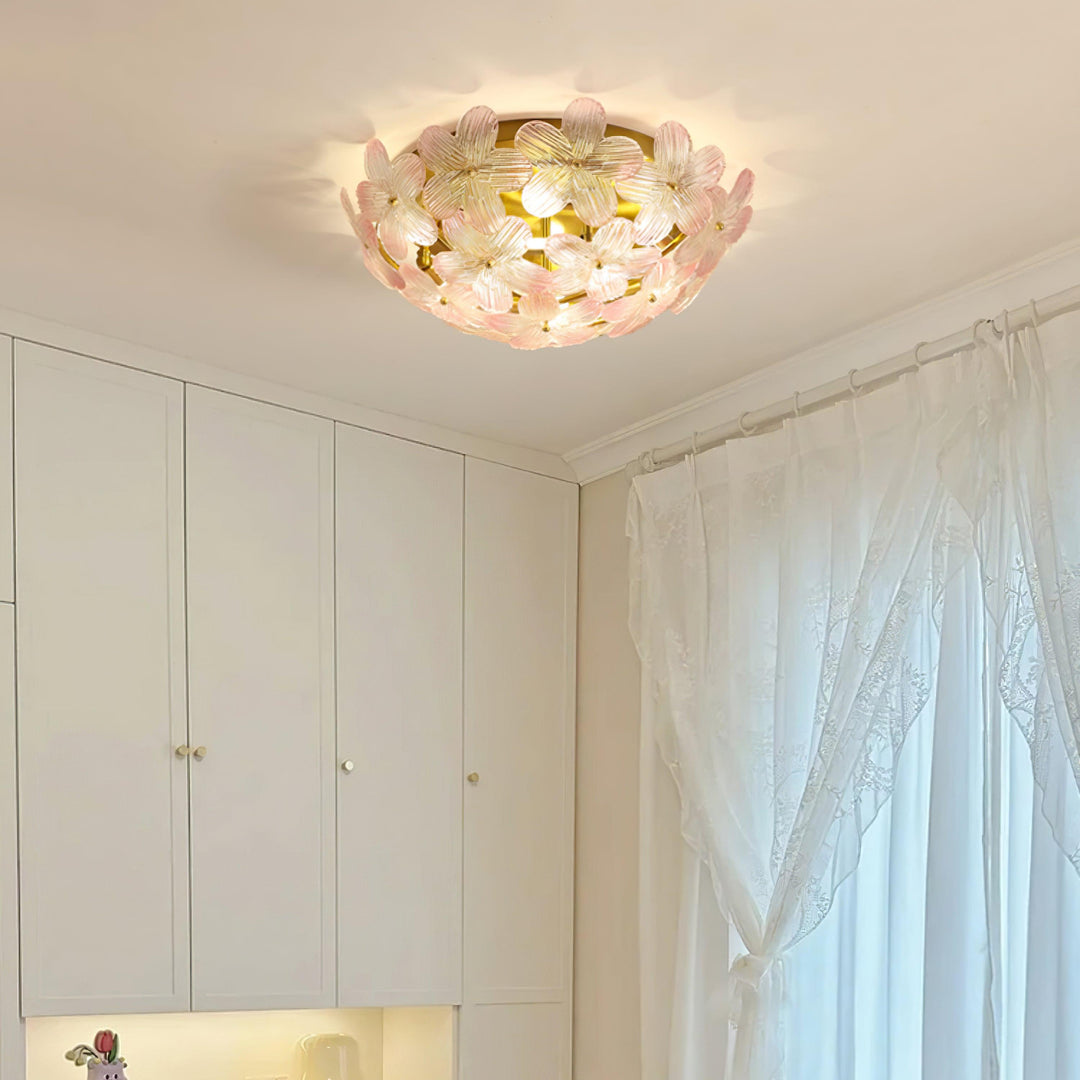 Anan Plafonnier Verre Pétale Couronne Romantique - Neutralighting