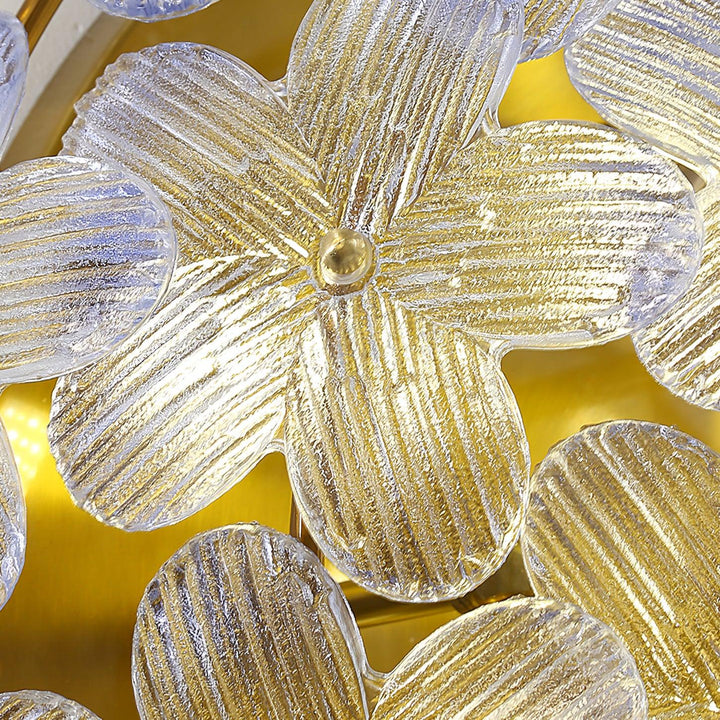 Anan Lustre Plafonnier Floral Verre Pêche - Neutralighting