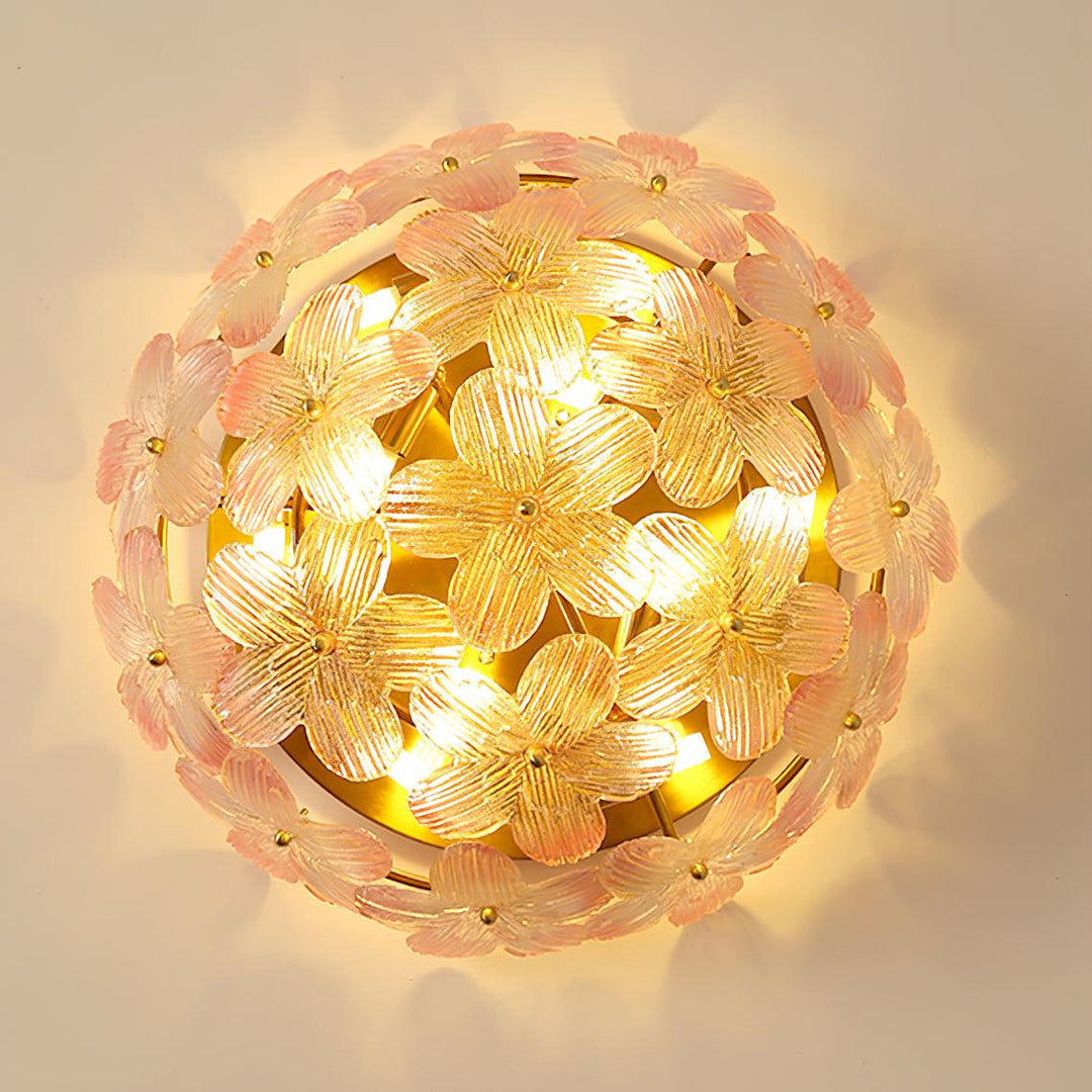 Anan Plafonnier Verre Pétale Couronne Romantique - Neutralighting