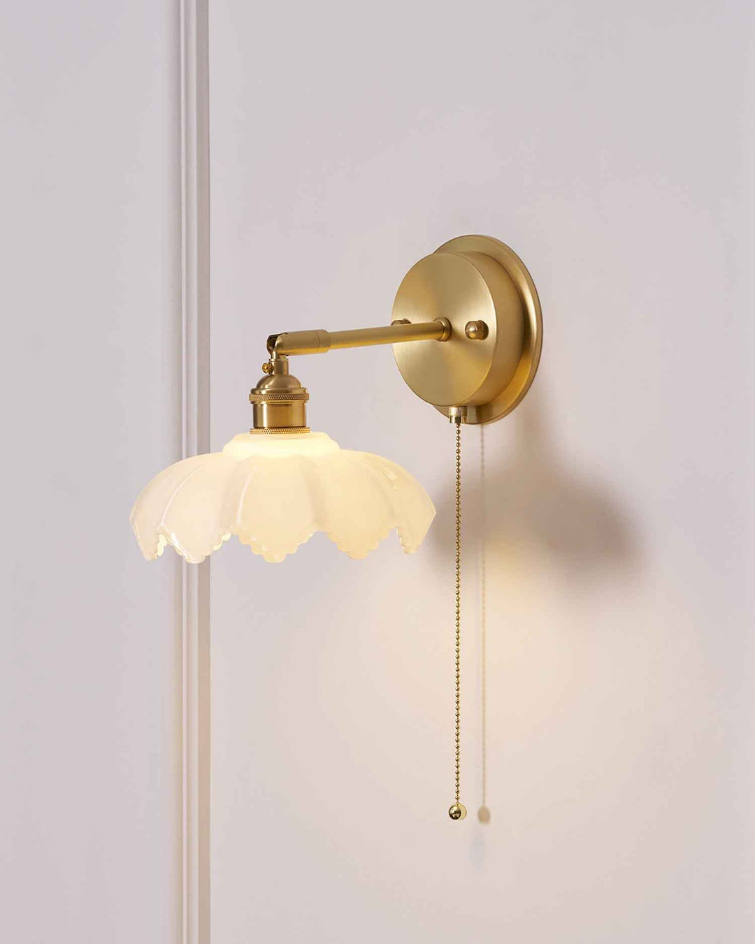 Lotus Verre 18cm Doré LED