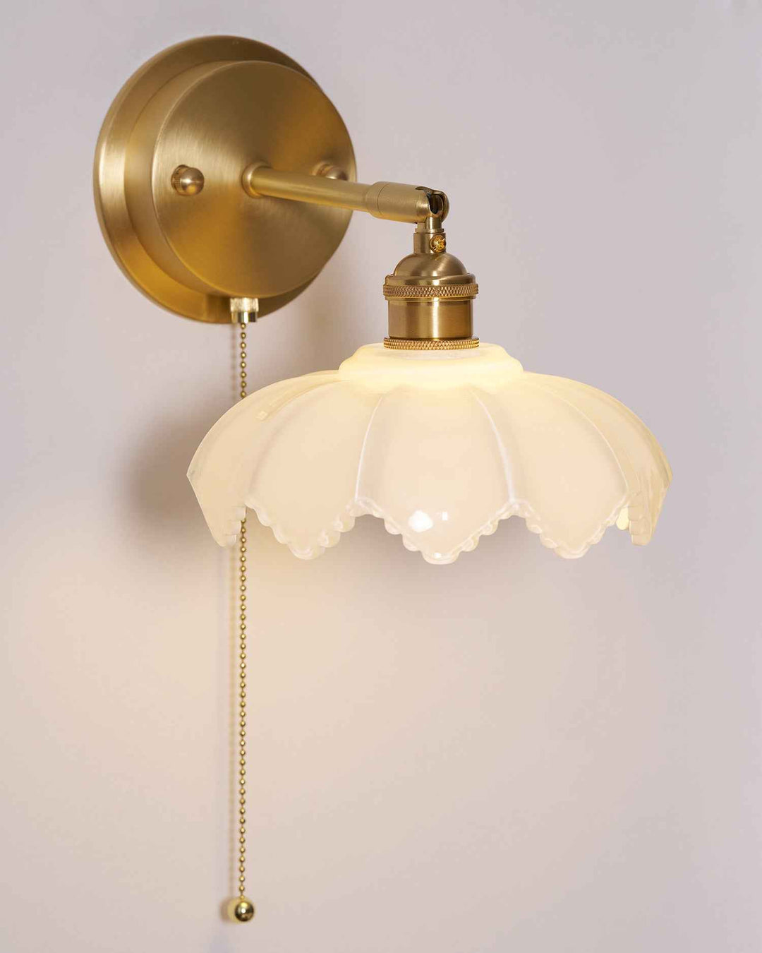 Lotus Verre 18cm Doré LED