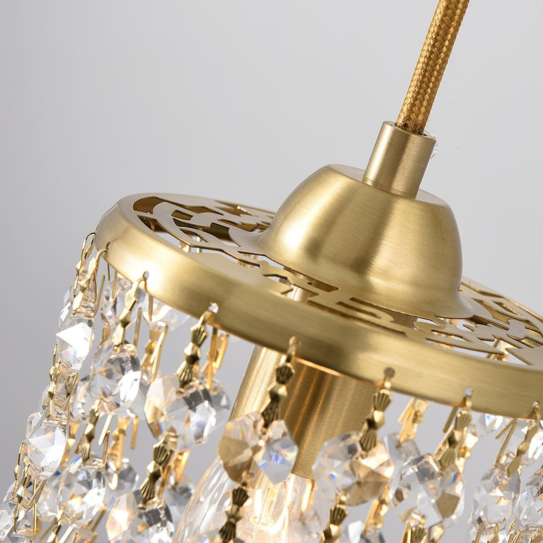 Calytra Suspension Artistique Laiton Cristal - Neutralighting