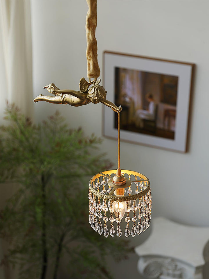 Calytra Suspension Artistique Laiton Cristal - Neutralighting