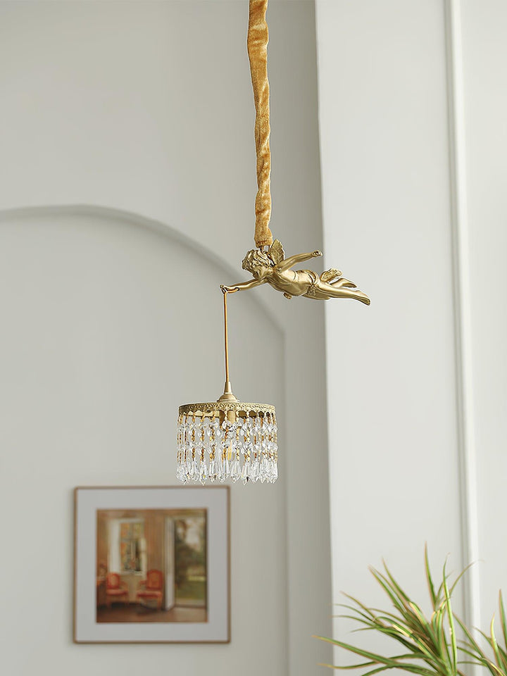 Calytra Suspension Artistique Laiton Cristal - Neutralighting
