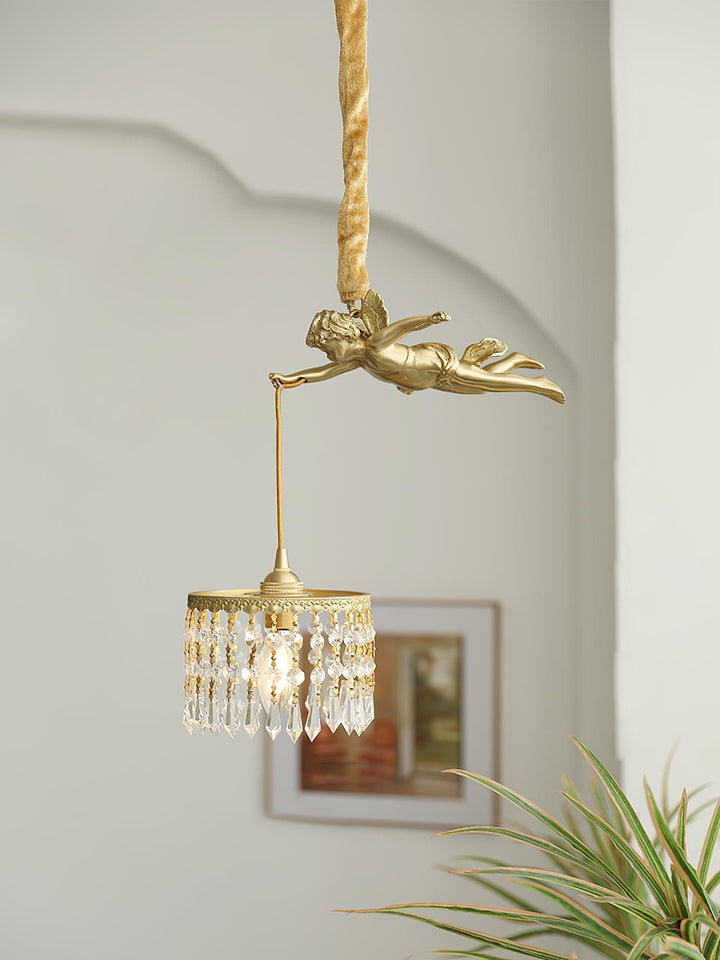 Calytra Suspension Artistique Laiton Cristal - Neutralighting