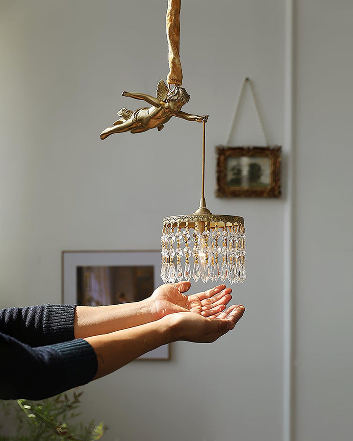 Calytra Suspension Artistique Laiton Cristal - Neutralighting