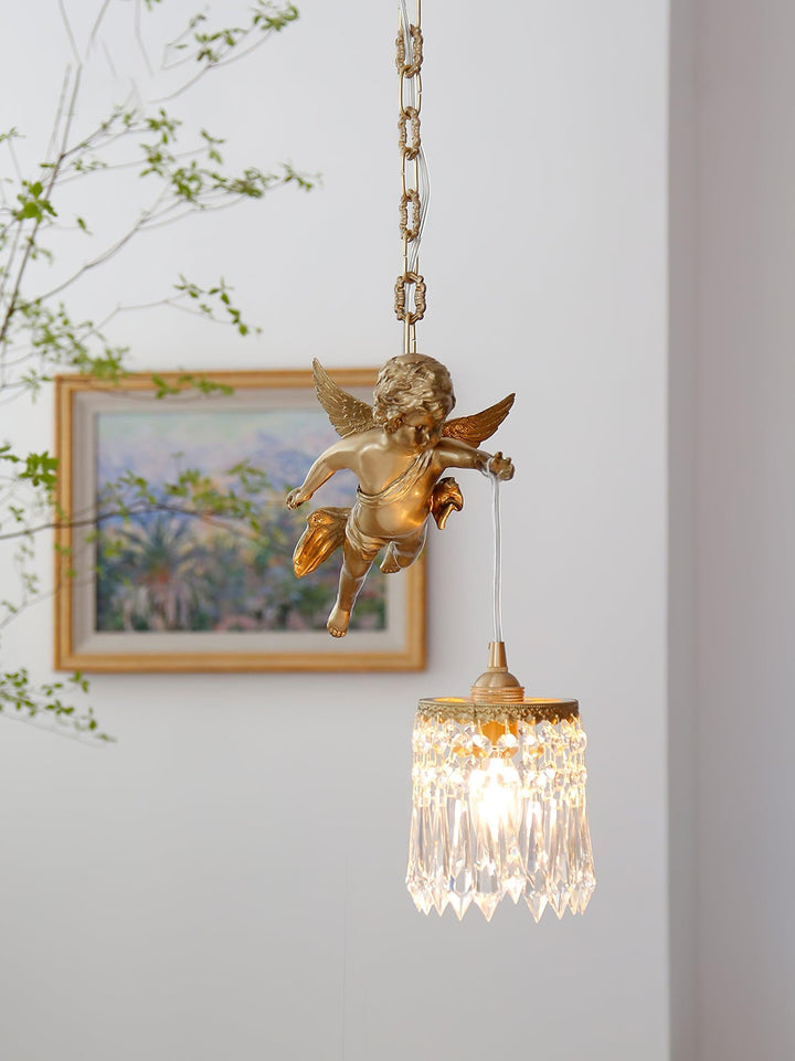 Calytra Suspension Artistique Laiton Cristal - Neutralighting
