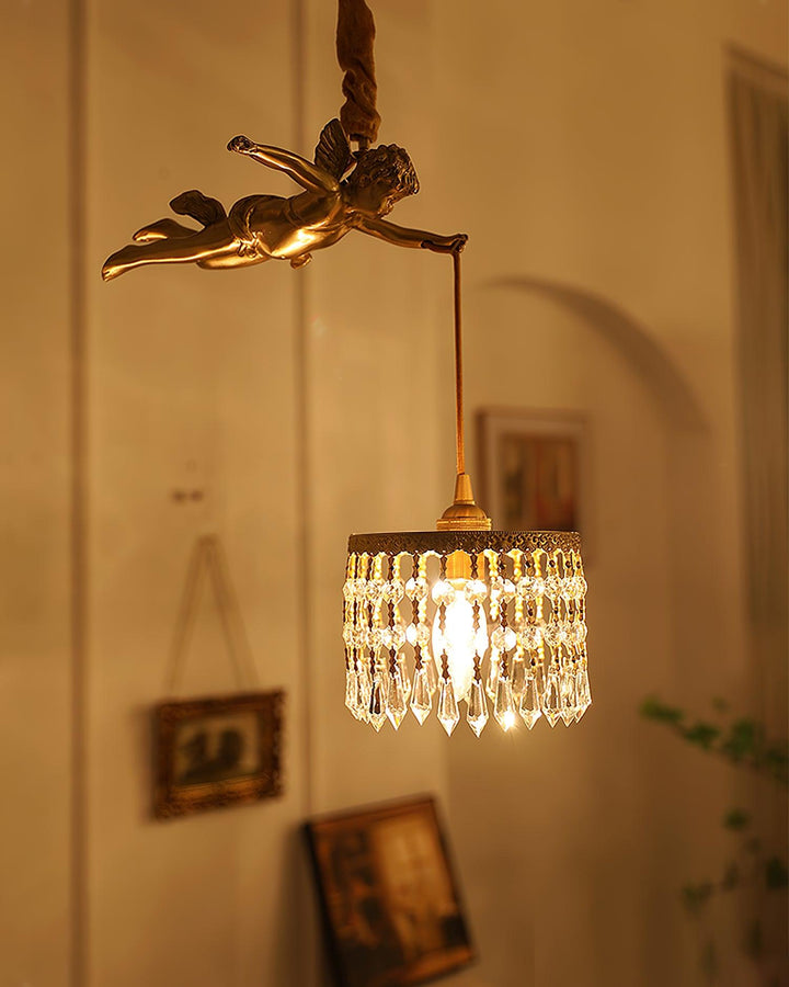 Calytra Suspension Artistique Laiton Cristal - Neutralighting