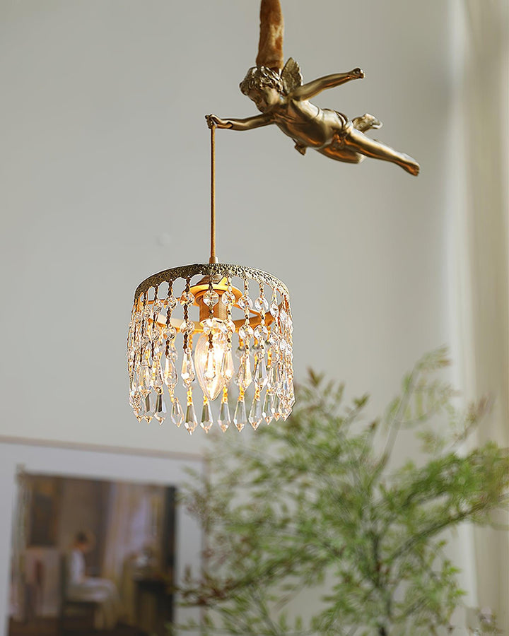 Calytra Suspension Artistique Laiton Cristal - Neutralighting