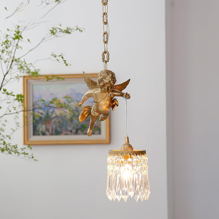 Calytra Suspension Artistique Laiton Cristal - Neutralighting