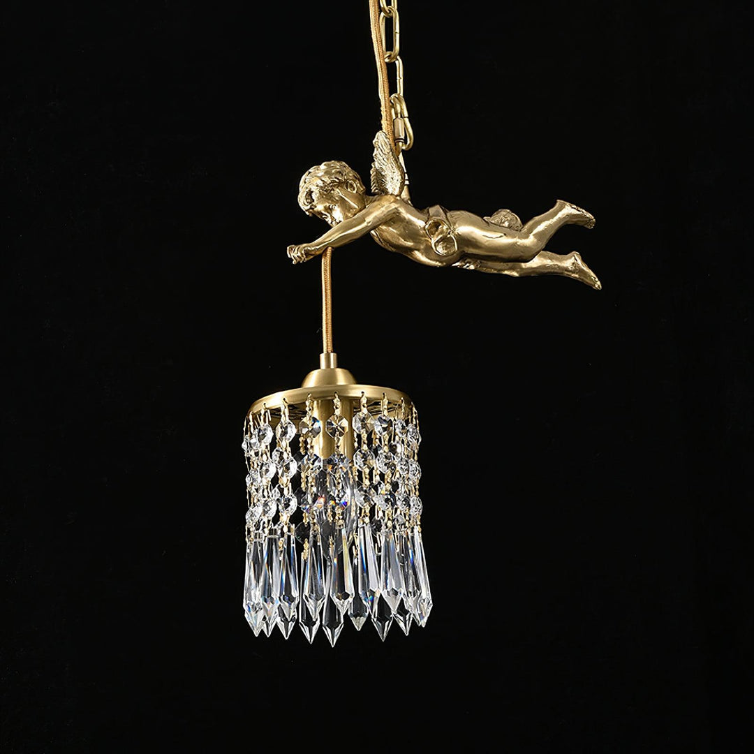 Calytra Suspension Artistique Laiton Cristal - Neutralighting