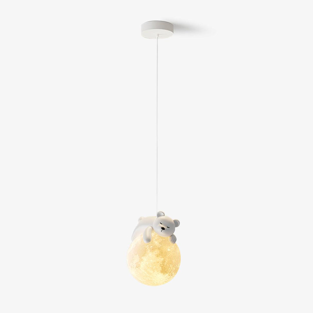 Lustra Suspension Lampe Ours Lune pour Chambre d&