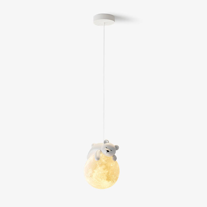 Lustra Suspension Lampe Ours Lune pour Chambre d&